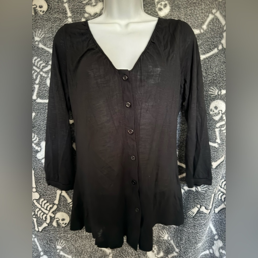 black button up or use as a cardigan